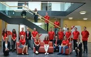 Event at BINDER: trainees introduce themselves to the public