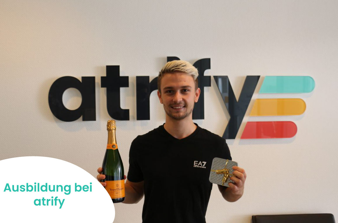 Das atrify-Team gratuliert Timo Meßner zur erfolgreich absolvierten Ausbildung
